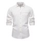 thumbnail image 1 of pstuiky camisetas de manga larga para hombre, Camisa informal de manga larga con solapa y botones de color sólido para exteriores para hombre. camisetas de hombre m, 1 of 8