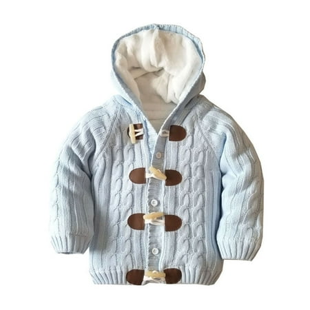

Baby Toddler Boys Cardigan Sweater Girls Knit Button Closure Jacket Lined Outwear Winter Coat Tops Clothes Fit Pack Long Sleeve Thermal Top Teenage Boys Graphic Tees Top for Kids Boys Kids Tops Cool