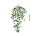 thumbnail image 3 of Flores artificiales colgantes para exteriores: plantas de pensamientos de plástico de aspecto realista para la decoración de patios, jardines, terrazas y balcones. Vegetación artificial resis, 3 of 6