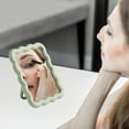 thumbnail image 4 of Lilixerw Wave-Shaped Table Desk Vanity Makeup Mirror,Portable Folding Mirror Cute Travel Make Up Mirror,for Standing Hanging Home Decoration, 4 of 6