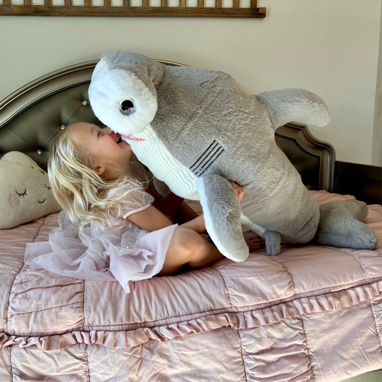 MaoGoLan, Hammerhead Shark Stuffed Animal, 43'' Giant Plush Pillow