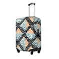 thumbnail image 3 of Multi-Size Suitcase Protective Cover Full Range Double Stitching Invisible Zipper For Travel Business Argyle Plaid Lightcoral_1 Small, 3 of 8
