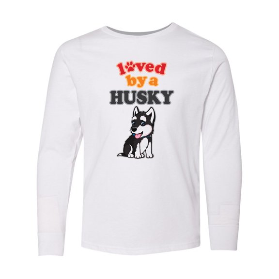 Inktastic Siberian Husky Dog Puppy Long Sleeve Youth T-Shirt