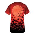 thumbnail image 5 of Herrnalise Women's V Neck Halloween T Shirts Short Sleeve Summer Casual Loose Dolman Tops with Side Shirring Raglan Rolled Sleeve Loose Tunic Tops S-2XL, 5 of 5