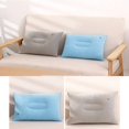 thumbnail image 4 of Almohada inflable para acampar, paquete de 2, gris, para oficina, fines de semana, vacaciones en la playa, vacaciones en tienda (azul cielo), 4 of 5