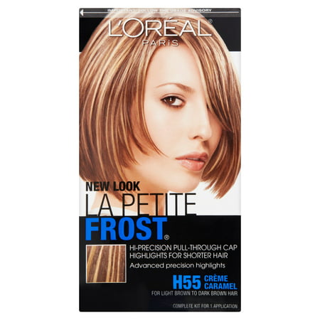 L'Oreal Paris Le Petite Frost Cap Hair Highlights For Shorter Hair, H55 Creme Caramel, 1 (Best At Home Highlighting Kit)