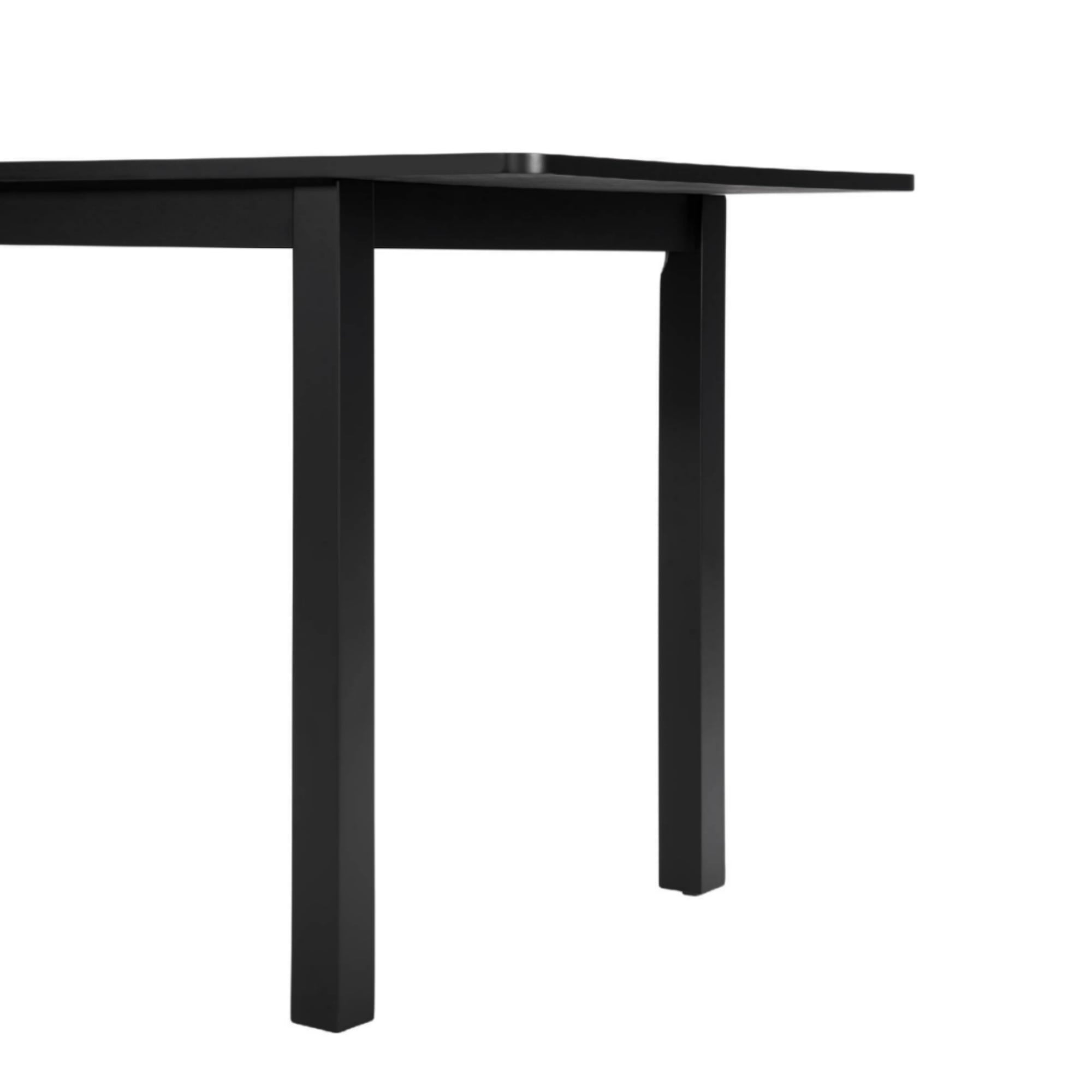 GARITIN 59-Inch Extendable Dining Table for 4-8, Modern Wooden Expandable Kitchen Table with Smooth Sliding Mechanism, Space-Saving Dining Room Table for Small Space Home Living Room Office, Black