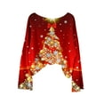thumbnail image 2 of Hipattires Merry Christmas! Tops for Women Christmas Sweaters Pullover Graphic Printed Holiday , Long Sleeve Winter Ladies Shirts, 2 of 5