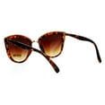 thumbnail image 4 of SA106 Womens Metal Brow Trim Large Cat Eye Sunglasses Tortoise Gold, 4 of 4