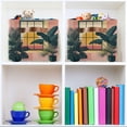 thumbnail image 6 of Yayeee 2 Pack Canvas Storage Basket with Handles for Shelves Fabric Bins Closet Organizer, Pink Sunset, 6 of 8