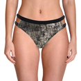 thumbnail image 1 of Hula Honey Womens Metallic Hipster Swim Bottom Separates Gold XS, 1 of 2