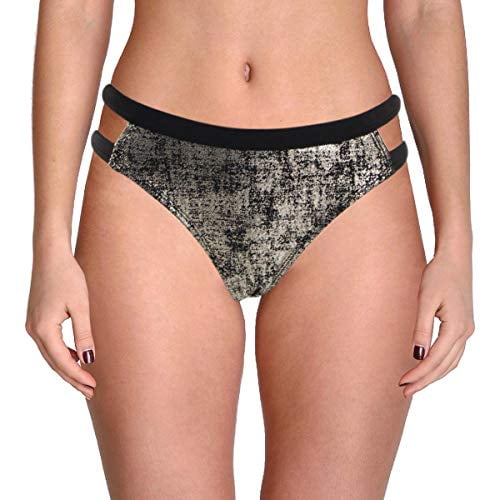 Hula Honey Bas de Maillot de Bain Métallique pour Femmes Sépare Or TP