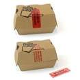 thumbnail image 2 of FindTape Tamper Evident Labels [Take-Out Food Packaging]: 1 in. x 1.9375 in. (Red "SEALED IN OUR KITCHEN" with "OPEN" message if remove) 1,000 pack, 2 of 7