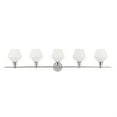 thumbnail image 3 of Gene 5 light Chrome and Frosted white glass Wall sconce, 3 of 3