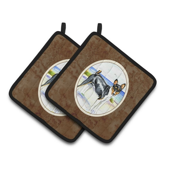 Carolines Treasures 7109PTHD Basenji Pair of Pot Holders  7.5HX7.5W multicolor