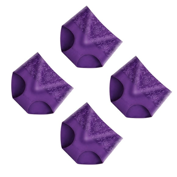 facefd sous-Vêtements en Coton pour Femmes Taille Haute Lingerie Extensible Sans Traces Culottes Sans Coutures Contrôle Respirant sous-Vêtements Gainants Violet TTTG