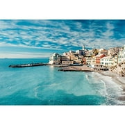 Ingooood-European Scenic Series- Italy Waterside Town_IG-0375 1000 Pieces Jigsaw Puzzle for Adult Special Graduation or Birthday Gift Home Decor