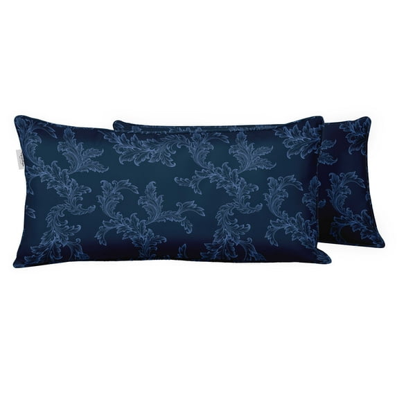 VargottamIndoor/OutdoorPolyester FabricLumbarPillowCover With Insert,All-Weather Waterproof Rectangular Cushion for Patio Furniture,16" x 24"Set of 2 -Abstracts-60