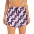 thumbnail image 2 of Rateoe Leopard Print Printed 2 in 1 Women's Workout Shorts for Athletic Gym Running Shorts with Phone Pockets-, 2 of 7