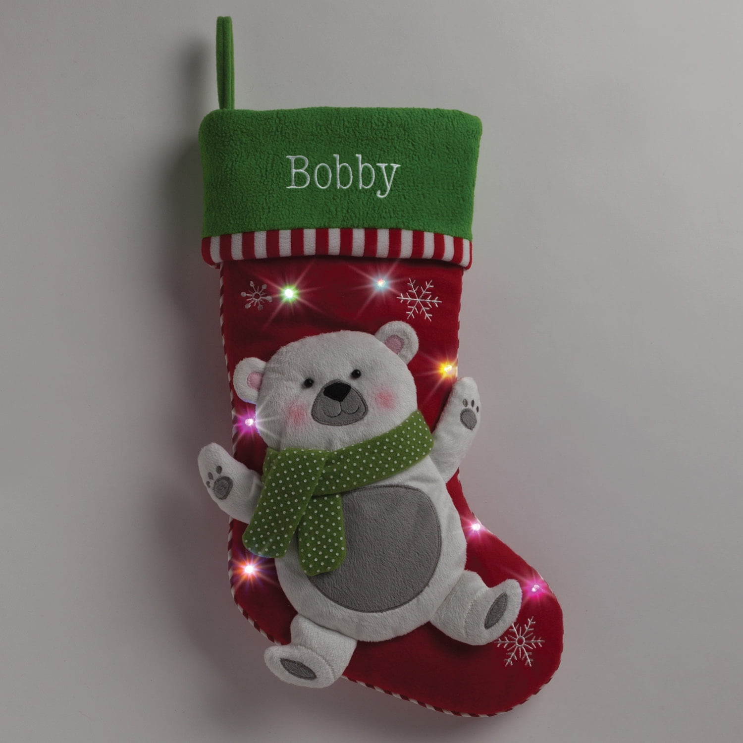Personalized LED Light Up Stocking with 5 Styles to Choose From