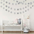 thumbnail image 5 of Glitter Star Garland Decoration,Bexikou 52 Feet Silver Star Paper Hanging Garland,Reflective Sparkle Little Star Paper Hanging Decorations for Engagement Wedding Baby Shower Birthday Christmas, 5 of 7