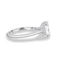 thumbnail image 3 of 3.00Ct Princess Lab-grown diamond Engagement Ring, Hidden Halo & Cathedral Setting, 14K White Gold, 3 of 7