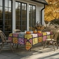 thumbnail image 5 of Boho Bohemia Style Tablecloth 60x84 inch Rectangle, Vintage Country Rustic Farmhouse Magical Fall Orange Washable Seasonal Table Cover for Home Kitchen Party Patio Dining Decor, 5 of 6