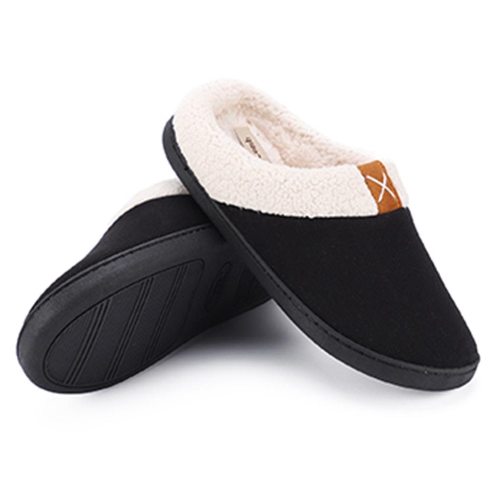 Womens Mens Comfort House Slippers Memory Foam Cozy Warm Bedroom Shoes Furry Slip on Slippers