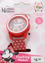Disney Minnie Mouse Female Child LCD Watch with Light-Up Cut Out Hearts in Pink (MN1567WM)