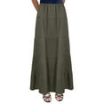 thumbnail image 6 of Women's Ankle Length Tiered Long Denim Prairie Skirt, 6 of 7