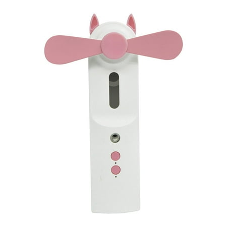 

Personal Fan Misting Fan Car Hand Fan with Mist 2 Speeds Mini Fan Humidifier Pink