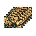 thumbnail image 4 of MKHERT Vintage Yellow Poppy Flowers Placemats Table Mats for Dining Room Kitchen Table Decoration 12x18 inch,Set of 6, 4 of 4