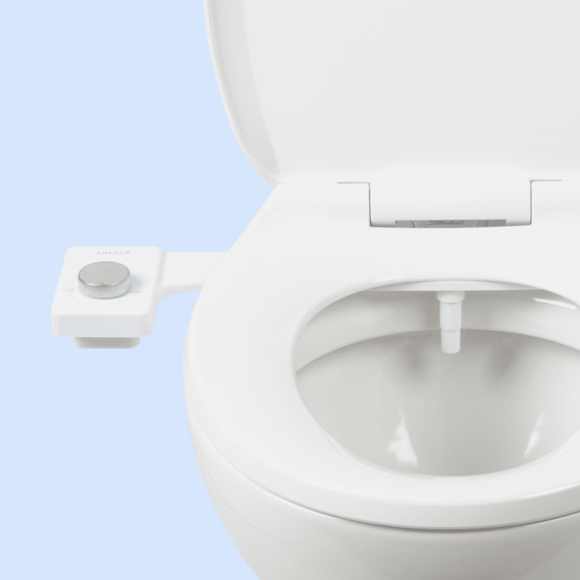 TUSHY Fresh Ultra Slim Toilet Seat Bidet Attachment, Self-Cleaning, One Size, Easy Installation, Silver