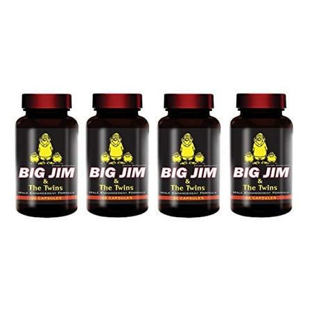 Big Jim & The Twins Male Enhancement formule naturelle 60 pilules par bouteille 4 bouteilles