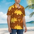 thumbnail image 5 of Disketp Hawaiian Shirts For Men,Dinosaurs And Leaves Print Mens Casual Short Sleeve Button Down Shirts Beach Shirt, 5 of 8