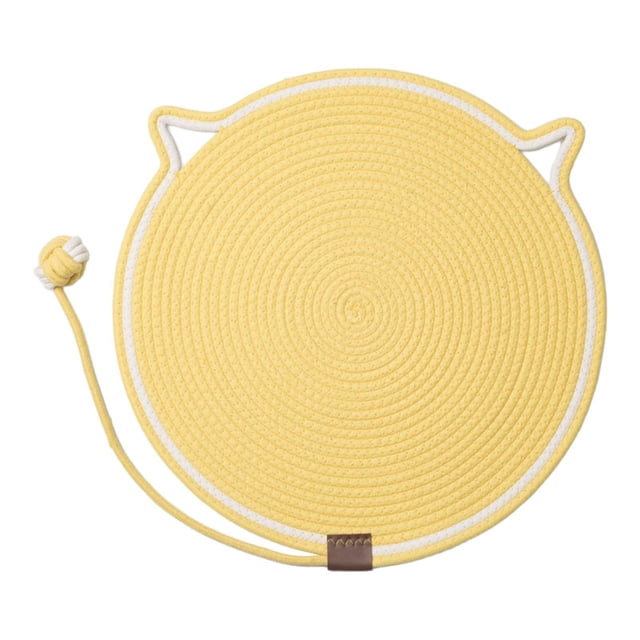 S SERENABLE Cat Scratcher Mat Furniture Protector Grinding Claws Wall Cat Scratching Pad Yellow