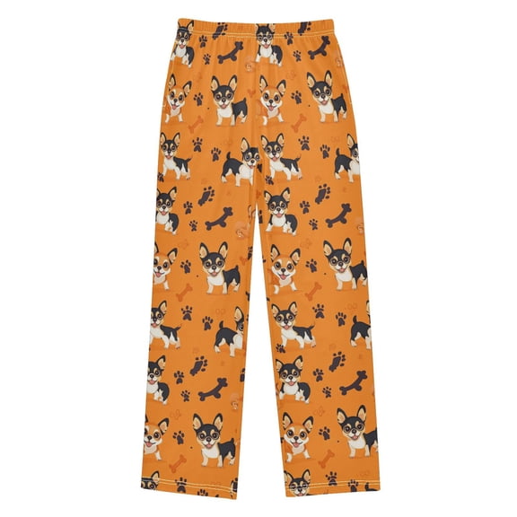 Wobogo Cartoon Cute Corgi Long Pajama Pants Bottoms Soft Sleepwear with Pockets