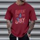 thumbnail image 1 of Tops para hombre, blusas y camisas de cuello redondo y manga corta para hombre, tops casuales de cuello redondo y manga corta con estampados especiales para hombre., 1 of 5