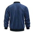 thumbnail image 6 of Ahabrexf Plus Size Lightweight Jacket for Men, Jean Style, Solid Color, Zippered Closure, Casual Outerwear, 6 of 9