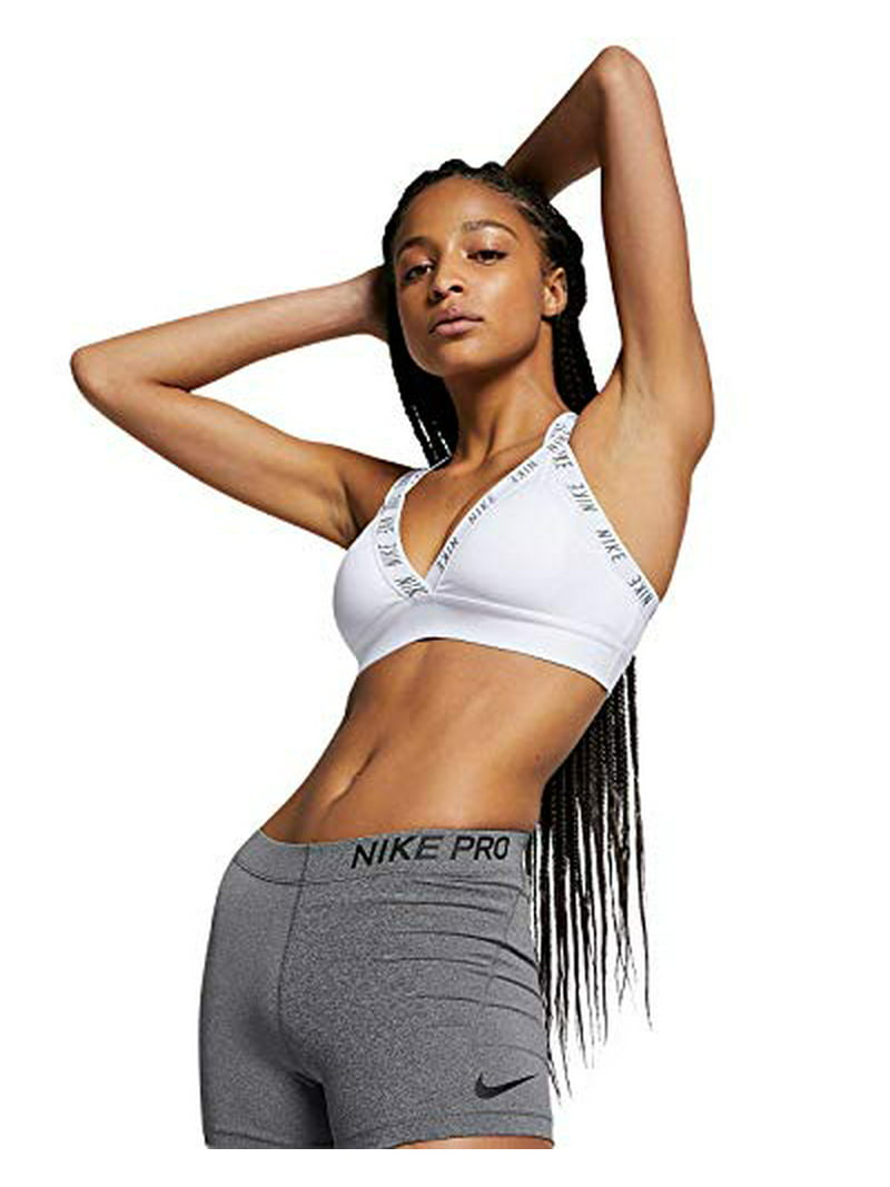jazz Editor Post impresionismo Nike Indy Logo Light Support Women's White Sports Bra Size S - Walmart.com