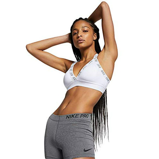 Nike Indy Logo Light Support Women's White Sports Bra S - Walmart.com