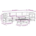 thumbnail image 4 of vidaXL 6 Piece Garden Lounge Set with Cushions White Solid Wood, 4 of 5