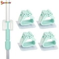 thumbnail image 2 of 4Pcs Self Adhesive No Drilling Anti-Slip Clip Broom Mop Holder Wall Mounted Mop Grippers for Bathroom Kitchen and Wardrobe "Green", 2 of 9