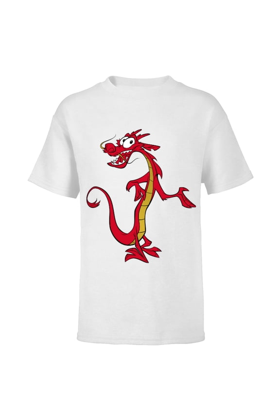 Mulan Mushu Dragon T-Shirt - Short Sleeve T-Shirt for Kids - Customized-White