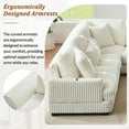 thumbnail image 5 of 129" Oversized Sectional Couch, U-shaped Sofa with Chaise Lounge,5 Seater Modern Upholstered Sofa with Curved Armrests, Modular Deep Seat Sofa for  Living Room, Beige, 5 of 10