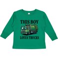 thumbnail image 3 of Inktastic This Boy Loves Trucks Boys Long Sleeve Toddler T-Shirt, 3 of 5