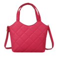 thumbnail image 1 of Bolsa De Vagabundo Bolsa de mujer Bolsa de cuero PU acolchado Color sólido Crossbody simple Rose Red Red Ndcxsfigh Para Estrenar, 1 of 2