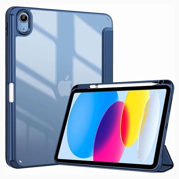 New Tablet Case for Ipad (A16) 11Inch 2025 10Th Generation 10.9Inch Clear Back TPU Shockproof Protector Cover with Pencil Holder