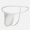 thumbnail image 2 of USNSM Men's G-strings Underwear Low Rise Convex Pouch T-back Thongs Briefs Lingerie White S, 2 of 3