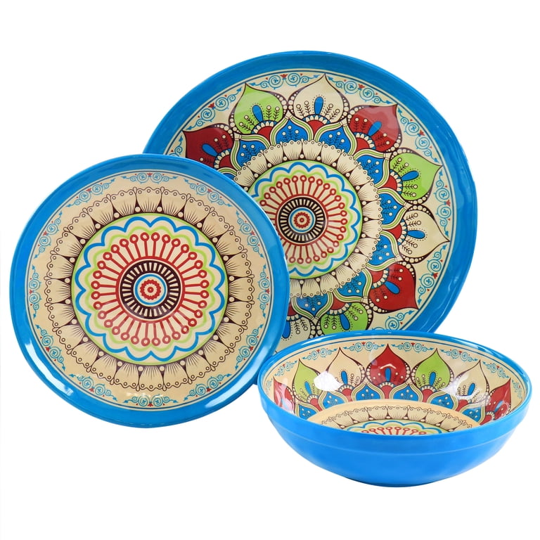 Elama Camilla 12-Piece Melamine Dinnerware Set photo 4